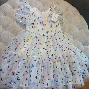 Lola + The Boys Multicolor Polka Dot Dress